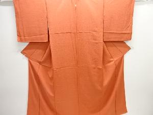 のり散らし模様織り出し一つ紋色無地着物